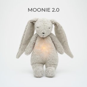 Moonie 2.0 - Krammedyr med melodi og lys - organisk grey bunny