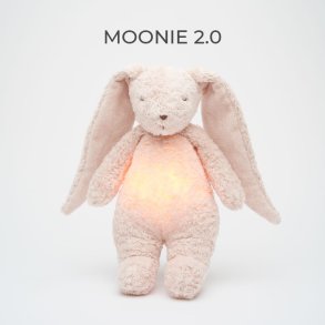Moonie 2.0 - Krammedyr med melodi og lys - organisk rose bunny