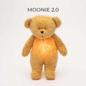 Moonie 2.0 - Krammedyr med melodi og lys - organisk honey bear