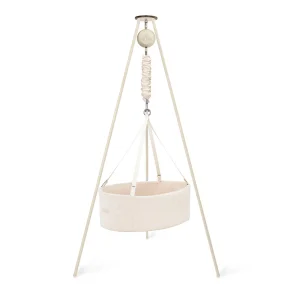 Moonboon Bundle - Vugge Nature Oval, Vuggemotor Connect Premium Sand og Stativ Sand