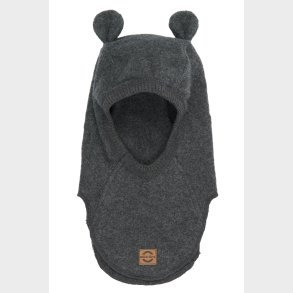 Bomuld Fleece Elefanthue (Lange �rer) - Anthracite Melange