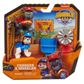 Paw Patrol Rubble & Crew Figure 2 Pack inkl. 85g Kinetic Sand - Bl�/R�d