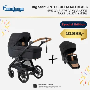 Emmaljunga - Big Star Sento - Off Road Black - Special Edition-Pakke