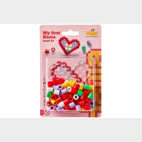 HAMA Hama maxi perler & plade hjerte, lille blister