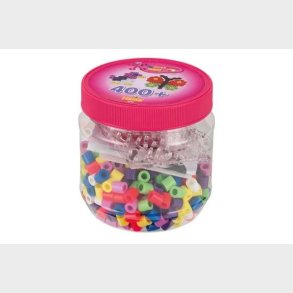 HAMA - Hama maxi perler - 400 perler+2 plader i pink dse