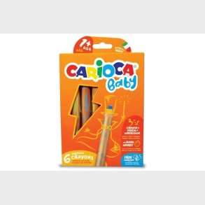 CARIOCA - Farvekridt baby 3-i-1 6stk. ass.