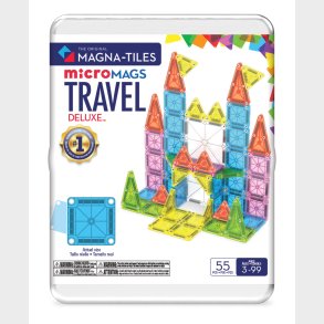 Magna Tiles - microMAGS - Deluxe rejsest i ske - 55 dele