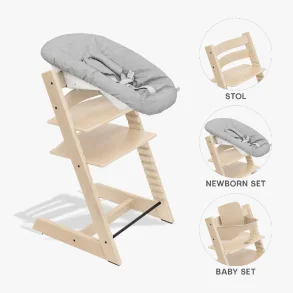 Tripp Trapp� H�jstol Neutral+ Babyset Neutral + Newborn Set Grey