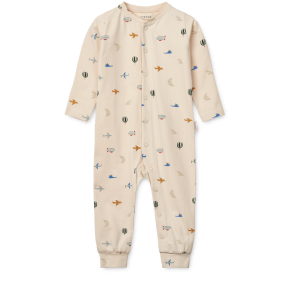 Liewood - Birk Mnstret Pyjamasdragt - Aviator / Ecru