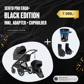 Emmaljunga - Sento Pro Ergo+ Kombivogn - Black Edition - Special Edition-Pakke