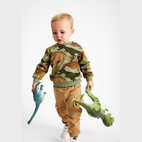 The New - TNSLee Sweatshirt - Hedge Green Dino AOP