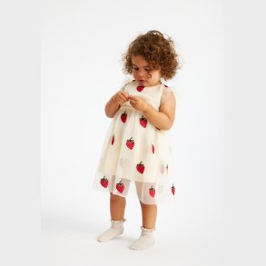 The New -  Loannah SL Dress - Angora Big Strawberry