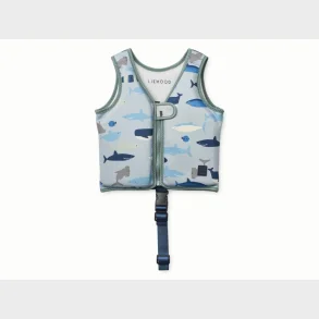 Liewood - Sv�mmevest Shark/Dove Blue 3-6�r (19-30kg)