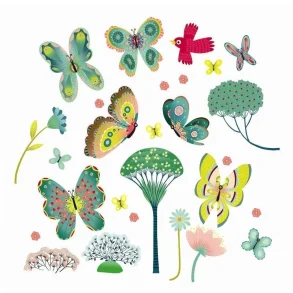 Djeco Vindue Stickers Sommerfugle