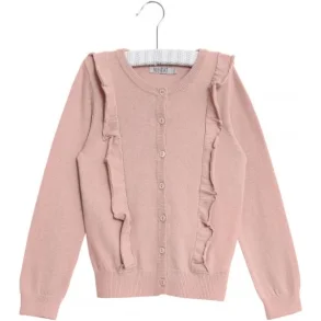 Wheat - Cardigan Ingrid Rose Powder Uld/Bomuld