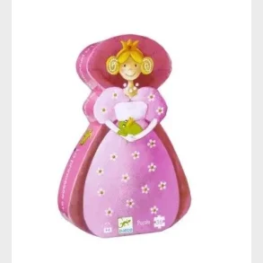 Djeco - Silhuetpuslespil - Prinsessen og fren - 36 brikker