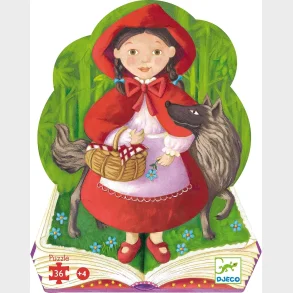 Djeco - Silhuetpuslespil - Rdhtte - 36 brikker