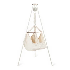 Moonboon Bundle - Tvillingeslyngevugge Nature, Vuggemotor Connect og Stativ 