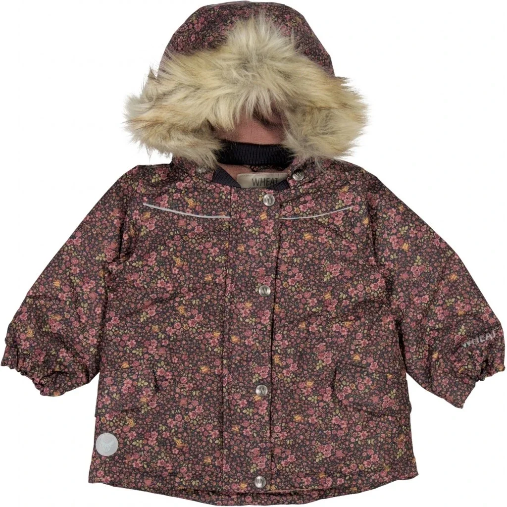 Wheat - Vinterjakke Mathilde Deep Blue Flowers - Jakker og Veste - Arvingen