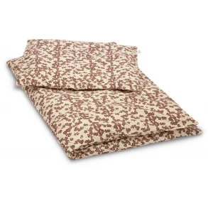 Konges Sljd - Baby Sengetj Winter Leaves Dark Red