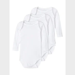 Name It - Body 3-pak Lange rmer - 100% ko-bomuld