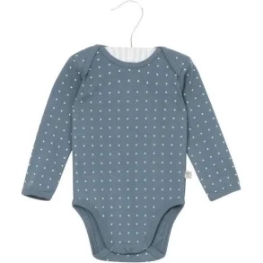 Wheat - Langrmet Body kologisk Dusty blue