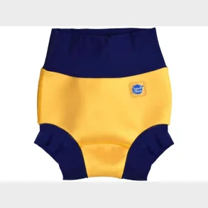 Happy Nappy Badeble Yellow with Navy Rib