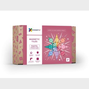 Connetix - Pakke 40 stk Geometry - Pastel Farver