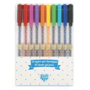 Djeco Lovely Paper 10 gel pens klassisk 