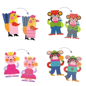 Djeco - Klistermrker - Dyr der glimter