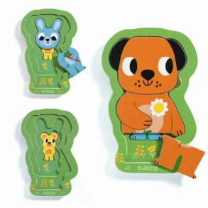 Djeco  Lag p lag puslespil - Charly og Co