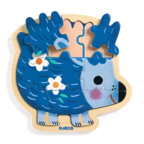 Djeco - Trpuslespil - Pindsvin (9 brikker)