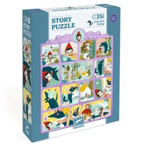 Djeco - Story puzzle - Rdhtte - 35 brikker