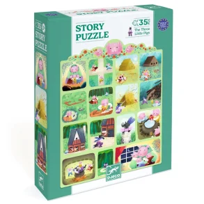 Djeco - Story puzzle - De 3 sm Grise - 35 brikker