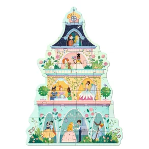 Djeco - Gulvpuslespil - Prinsessetrn - 36 brikker