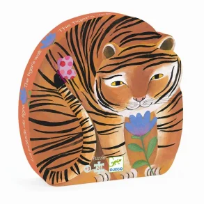 Djeco Silhuetpuslespil - Silhuet puslespil, Tiger - 24 brikker