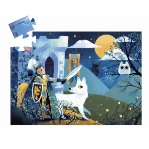 Djeco - Shiluett puslespil - Ridder - 36 brikker 