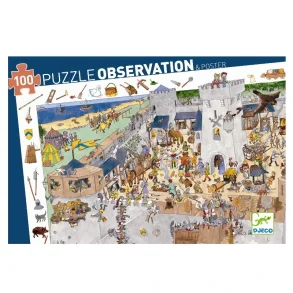 Djeco - Observationspuslespil - Borg - 100 brikker