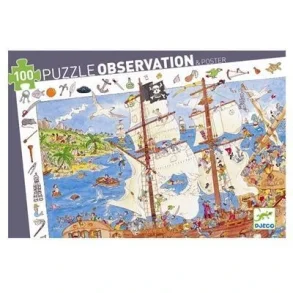 Djeco Oberservationspuslespil, Piratskib - 100 brikker