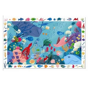 Djeco - Observationspuslespil - Under Havet - 54 brikker