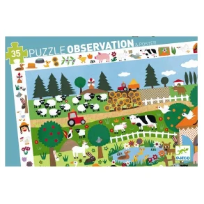 Djeco Observationspuslespil, Bondegrd - 35 brikker