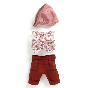 Djeco - Lovely Pomea - Dukketj - St med rde bukser