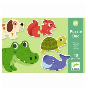 Djeco Puzzle Duo - Lrespil Dyr