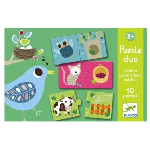 Djeco Puzzle Duo - Lrespil Levesteder