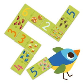 Djeco - Domino – Lrespil 1-2-3