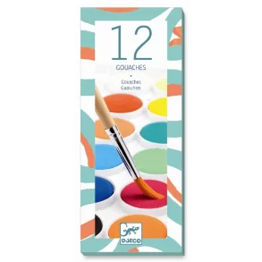 Djeco - Vandfarve - 12 klassiske farver