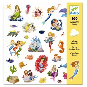 Djeco - Klistermrker - Havfruer