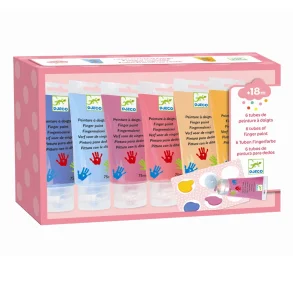 Djeco - Kreative farver - fingermaling lyse farver