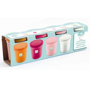 Djeco - 4 btter modellervoks - lyse farver