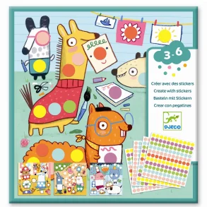 Djeco - Klistermrker - Farvede prikker